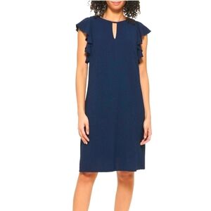 NEW Jessica Howard, Missy Navy Blue Dress‎ Front & Back Keyhole Detail Size 14